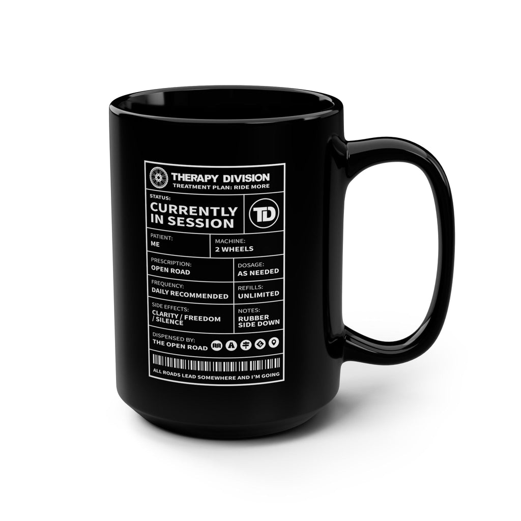 Therapy Division 'Currently in Session' Black 15oz Mug
