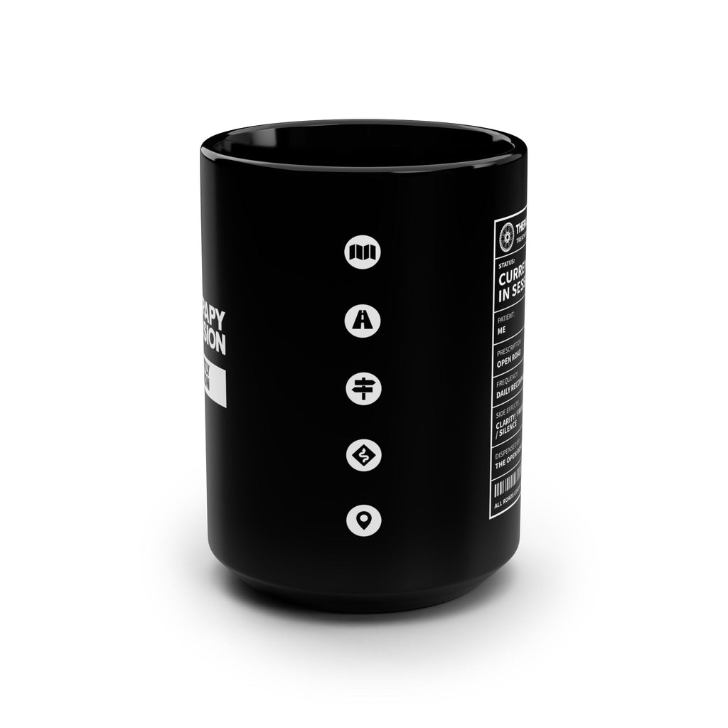 Therapy Division 'Currently in Session' Black 15oz Mug