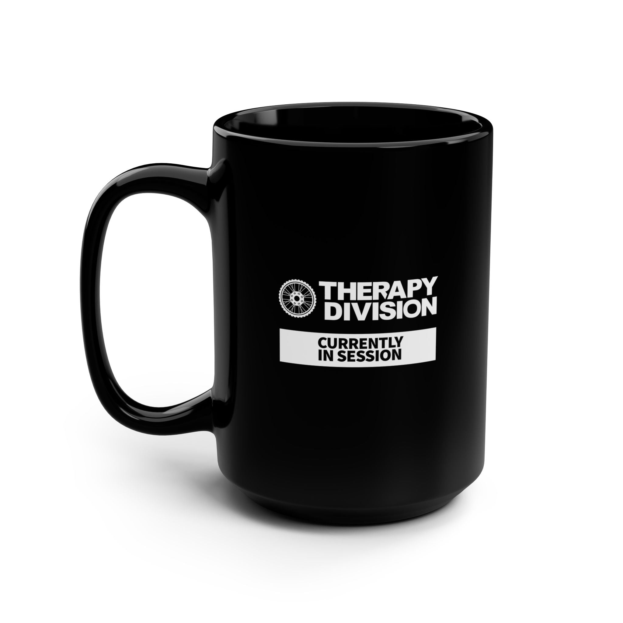 Therapy Division 'Currently in Session' Black 15oz Mug
