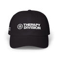Therapy Division Cap – Minimal White Embroidered Baseball Hat